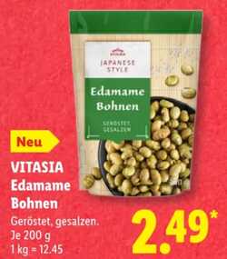 200g VITASIA Edamame Bohnen geröstet, gesalzen