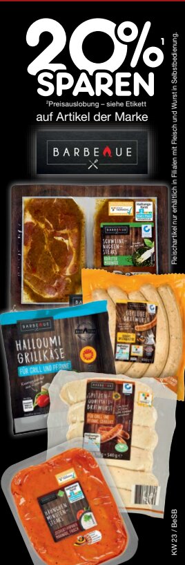 20% Rabatt auf Barbeque-Marke